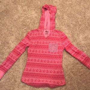 Pink long sleeve hoodie